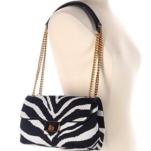 Kate Spade Evelyn Bold Zebra Boucle Jacquard Convertible Shoulder Bag